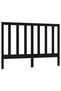 Bedside table, black, 146x4x100 cm, solid pine wood - 2