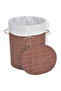 Bamboo laundry basket, oval, brown - 2