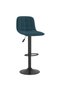 Bar stools, 2 pcs., blue, Velvet - 3