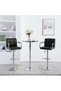 Bar stools, 2 pcs., black, eco- Leather