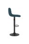 Bar stools, 2 pcs., blue, Velvet - 5