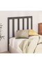 Bedside table, gray, 106x4x100 cm, solid pine wood - 3