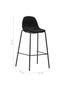 Scaune de bar, 4 buc., negru, material textil - 7