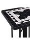 Mosaic side table, black and white, ceramic - 4