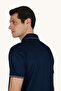Men's Knitted Cotton Zipped Polo Shirt - 4