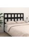 Bedside table, black, 125.5x4x100 cm, solid pine wood