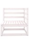 Garden corner sofa, white, solid pine wood - 2