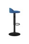 Bar stool, blue, Velvet - 4