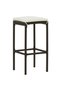 Bar stools with cushions, 3 pcs., brown, polyrattan - 2