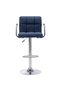 Scaun de bar, albastru, material textil - 2
