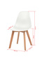 Kitchen chairs, 6 pcs., white, plastic - 6