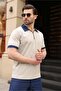 Painted Gray 100% Cotton Piece Polo Collar Shorts T-Shirt Set E7358 - 4