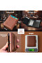 Trifold Genuine Leather Wallet with RFID Protection for Men - 8