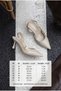 Clair D’Héritage Pointed Toe Summer 8cm Heel Buckle Detail Women's Slingback Heeled Shoes - 4