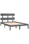 Bed frame, gray, 200x200 cm, solid wood - 3