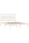 5FT King Size Bed Frame, White, 150x200 cm, Solid Pine Wood - 3