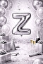 Silver "Z" Letter Foil Balloon – 100 cm