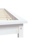 4FT small double bed frame, white, 120x190 cm, solid pine wood - 6