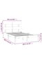Bed frame, gray, 200x200 cm, solid wood - 5