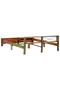 Bed frame, 180 x 200 cm, solid recycled wood - 4