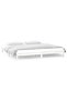 Bed frame with LED, white, 200x200 cm, solid wood - 4