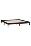 Bed frame with LED, black, 140x190 cm, solid wood - 6