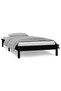 Bed frame with LED, black, 90x200 cm, solid wood - 4