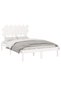 Double bed frame 4FT6, white, 135x190 cm, solid wood - 3
