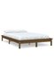 Bed frame, honey brown, 200x200 cm, solid pine wood - 2
