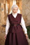 Mürdüm Leather Belt Piece Vest Skirt Set - 3