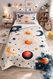 Planet Space Single Pique Bedspread Set Children's Room Piqué Bedspread - 2
