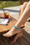 25 cm Stainless Steel Chain Anklet with Natural Stone