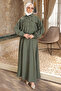 Khaki Jacket Skirt Suit - 2