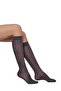 3 Pairs of Micro 50 Den Medium Thick-Matte Soft Knee-Length Pantyhose Socks (Smoked-Dark Gray) - 2