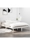 Small Double 4FT bed frame, white, 120x190 cm, solid wood