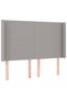 Continental bed, light gray, 140x200 cm, textile material - 6