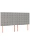 Continental bed, light gray, 180x200 cm, textile - 6