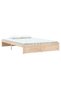 Bed frame, 140x190 cm, solid pine wood - 3