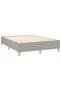 Continental bed, light gray, 140x200 cm, textile material - 4