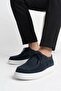 100% Genuine Nubuck & Leather Navy Blue Ultra Lightweight Casual Men's Shoes Luass29Al0046 - 6