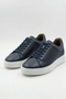Navy Blue Genuine Leather Ultra Comfortable Casual Men's Shoes Luass27Al0052