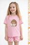 Girl's Sweet Rabbit Printed Oversized Comfortable Daily Use Combed Cotton T-Shirt