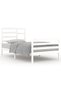 Bed frame, white, 100x200 cm, solid wood - 2