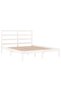 Small double bed frame 4FT, white, 120x190 cm, solid wood - 4