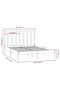 Bed frame, white, 140x190 cm, solid pine wood - 6