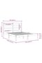Bed frame, white, 140x190 cm, solid pine wood - 6