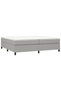 Box spring bed frame, light grey, 200x200 cm, textile - 3