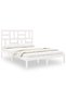 Bed frame, white, 140x190 cm, solid wood - 2