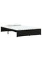 Small Double 4FT bed frame, black, 120x190 cm, solid wood - 3