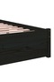 Single 3FT bed frame, black, 90x190 cm, solid wood - 7